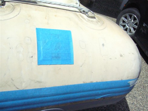 Inflatable boat paint restoration