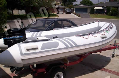 caraway inflatable boat restored with tuff-coat